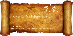 Tokaji Valdemár névjegykártya